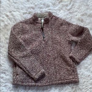 half-zip sherpa with pockets